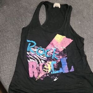 Eyelash Couture Black Rock & Roll Tank Top